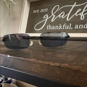 Emporio Armani Men’s Rimless Sunglasses Black and Gold